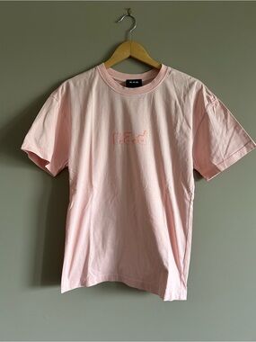 RAD Global Pink Cotton Logo Crewneck T-Shirt